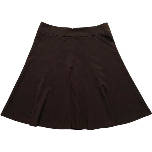 Womens Dressbarn Brown Flare Skirt Chevron Sleeveless Dress Knee Length Size 12 - Picture 8 of 9